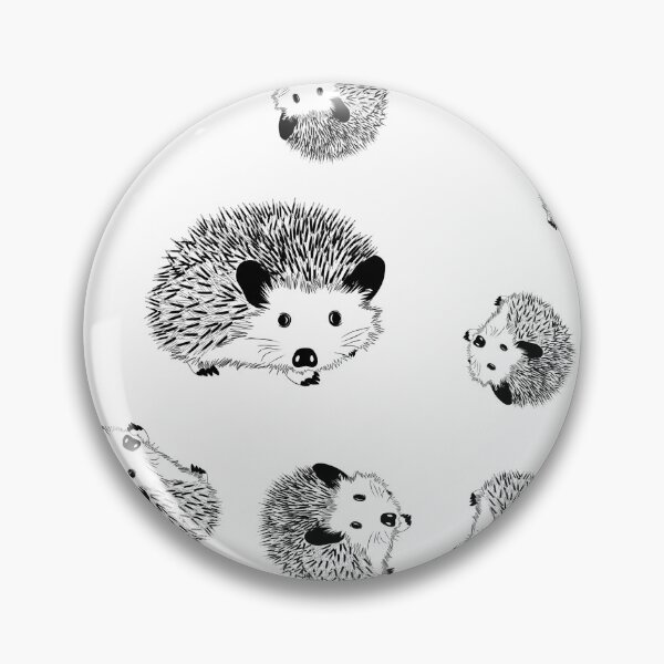 Item preview, Hedgehogs Black on White designed and sold by Elisabeth Lucas.