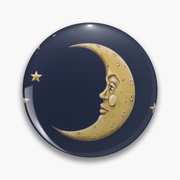 Item preview, Vintage Gold Moon And Stars on Blue designed and sold by magiccabin.