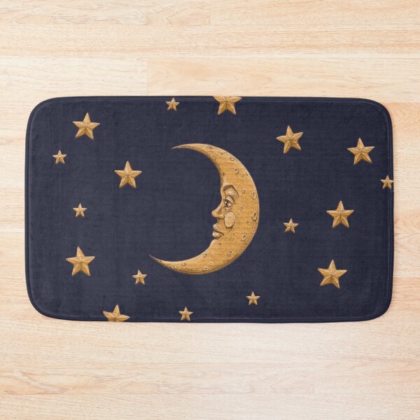 Item preview, Vintage Gold Moon And Stars on Blue designed and sold by magiccabin.