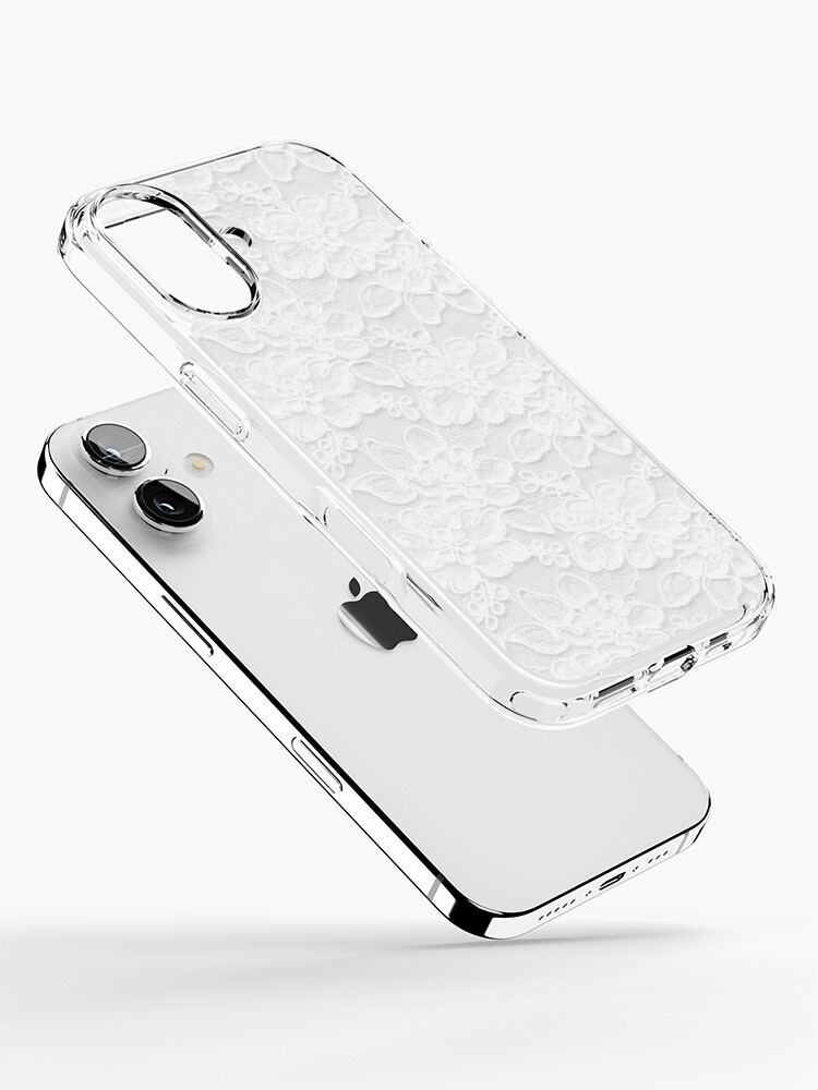 ショップしろい様WingsPhonecase iphone16pro white White Lace Magic Stand iPhone Case - Stylish Protection for