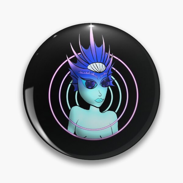 Item preview, Blue neon mermaid designed and sold by IndigoLove.