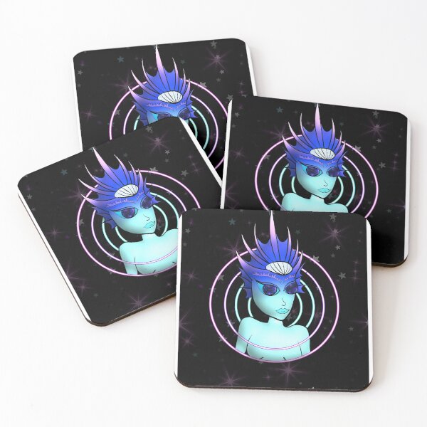 Item preview, Blue neon mermaid designed and sold by IndigoLove.