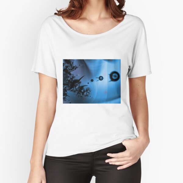 Blue Ocean Abstract Relaxed Fit T-Shirt