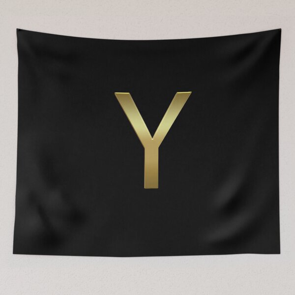 Item preview, Gold On Black Monogram Letter Y | Gold Alphabet designed and sold by SerendipityNow.