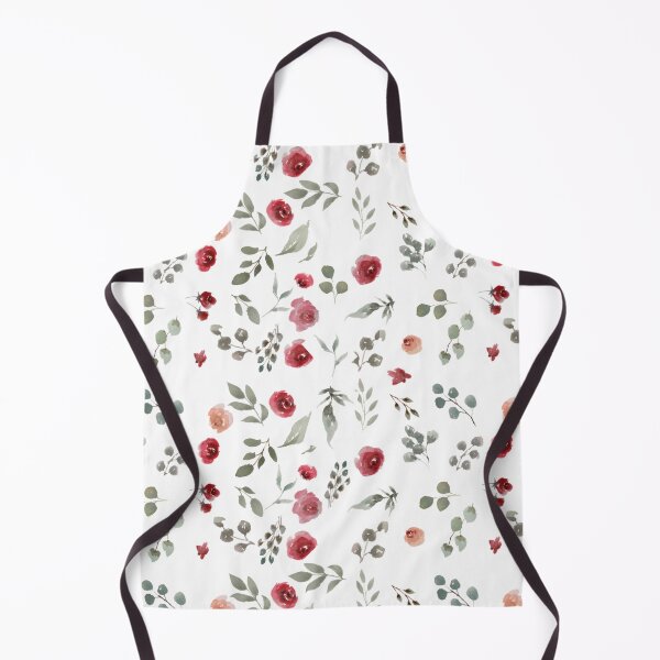 Item preview, Red and peach watercolour roses pattern designed and sold by StickinTogether.