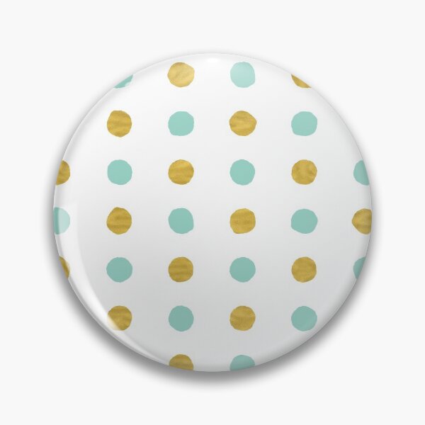 Item preview, Circular Dalmatian Spots - Sea Foam & Gold Foil #622 designed and sold by Natural Collective.