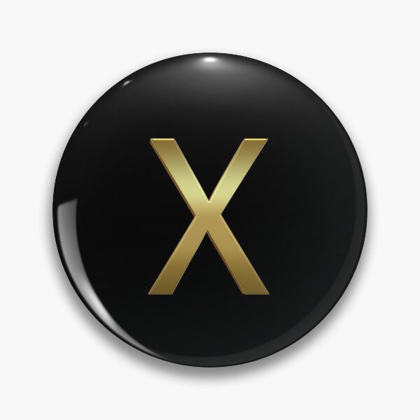 Item preview, Gold On Black Monogram Letter X | Gold Alphabet designed and sold by SerendipityNow.