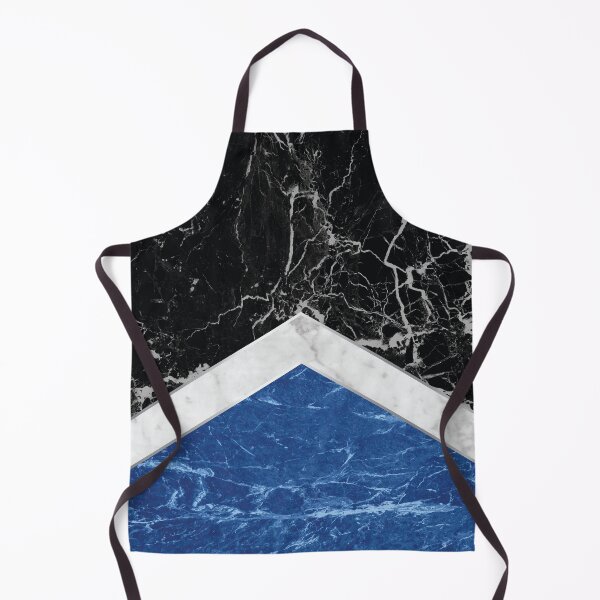 Item preview, Stone Arrow Pattern - Black, White & Blue Marble #227 designed and sold by Natural Collective.