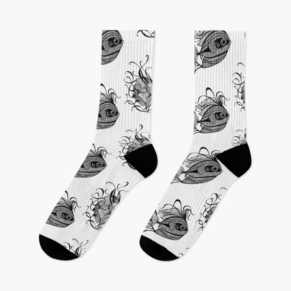 Item preview, Happy fish lines illustration line art designed and sold by line212line.