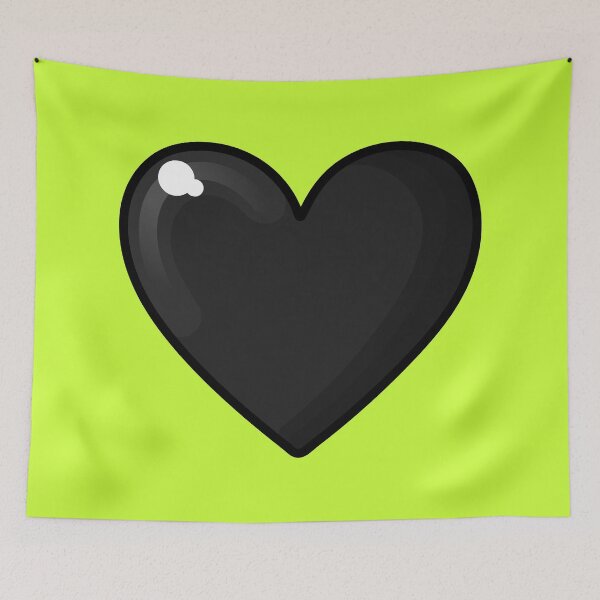Item preview, halloween black heart on green designed and sold by prismatic paper co.