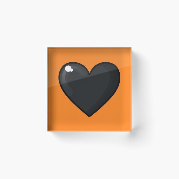 Item preview, halloween black heart on orange designed and sold by prismatic paper co.