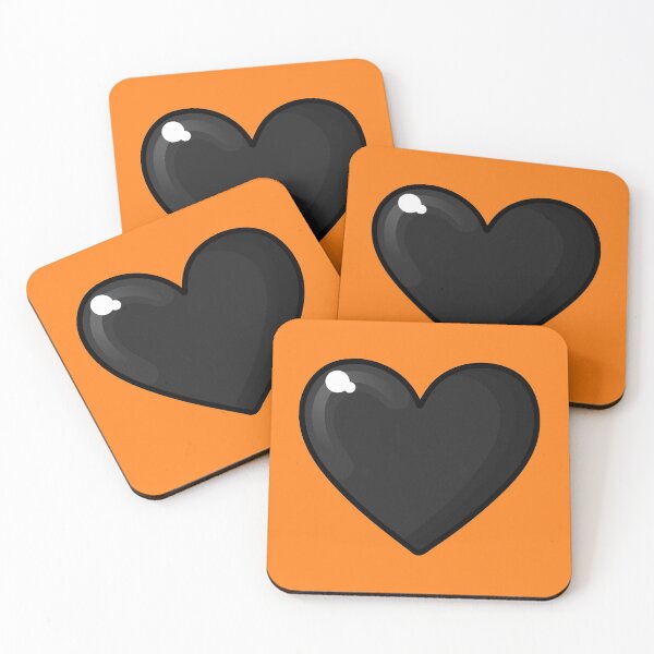 Item preview, halloween black heart on orange designed and sold by prismatic paper co.