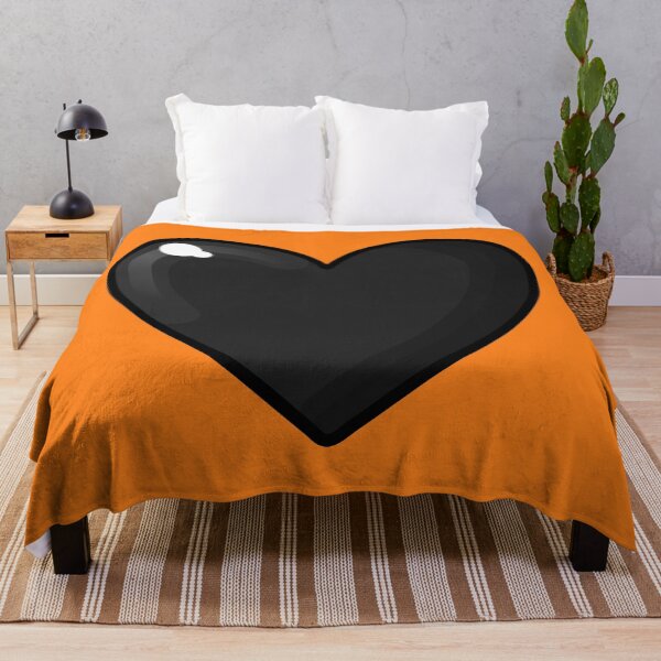 Item preview, halloween black heart on orange designed and sold by prismatic paper co.