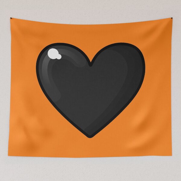 Item preview, halloween black heart on orange designed and sold by prismatic paper co.