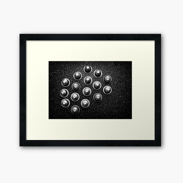 Silver Coffee Pods Framed Art Print