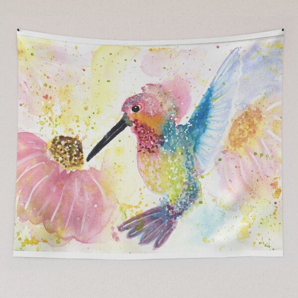 Item preview, Colorful Hummingbird designed and sold by HappyBeeAnnie.
