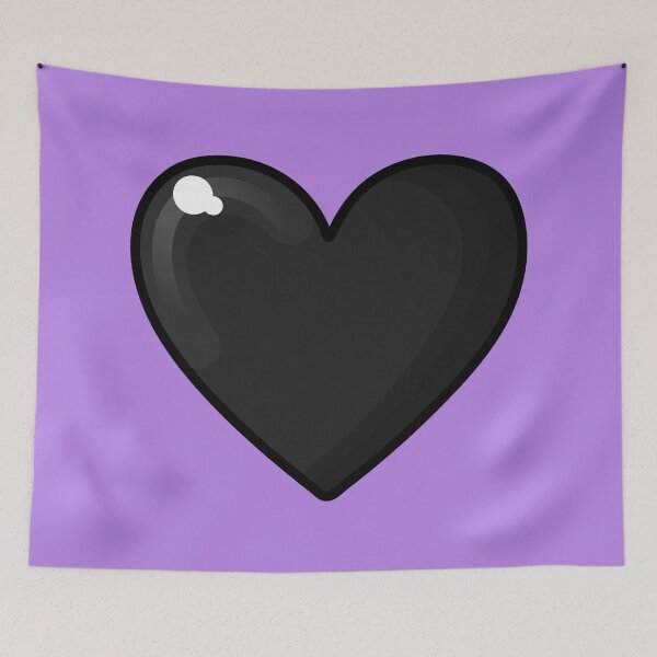 Item preview, halloween black heart on purple designed and sold by prismatic paper co.