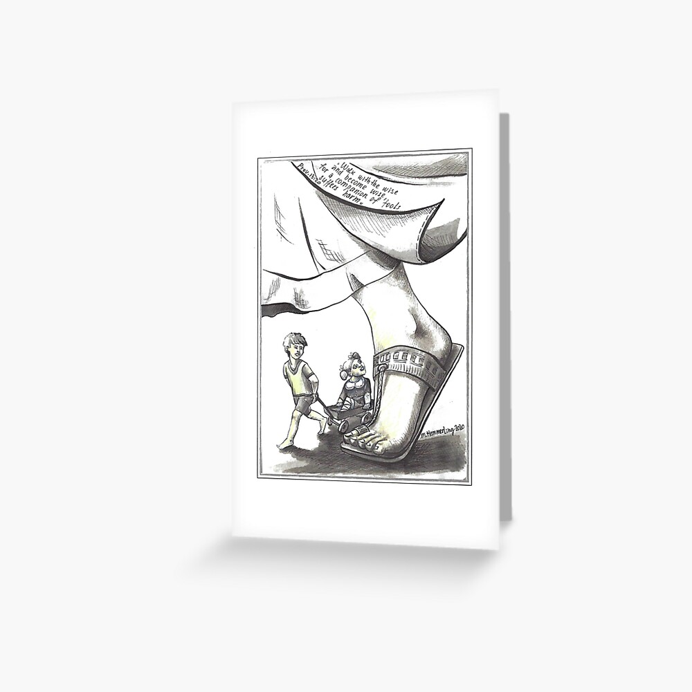 Artober Bible Challenge, 2020. Day 3. Proverbs 13:20. Greeting Card