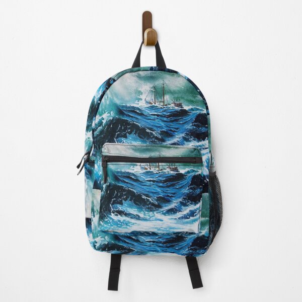 Item preview, SHIP IN THE SEA IN THE STORM Navy Blue Nautical Collection designed and sold by BulganLumini.