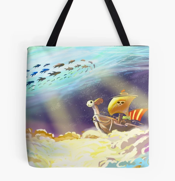 One Piece Going Merry Bounty Tote Bag by Anime One Piece - Pixels