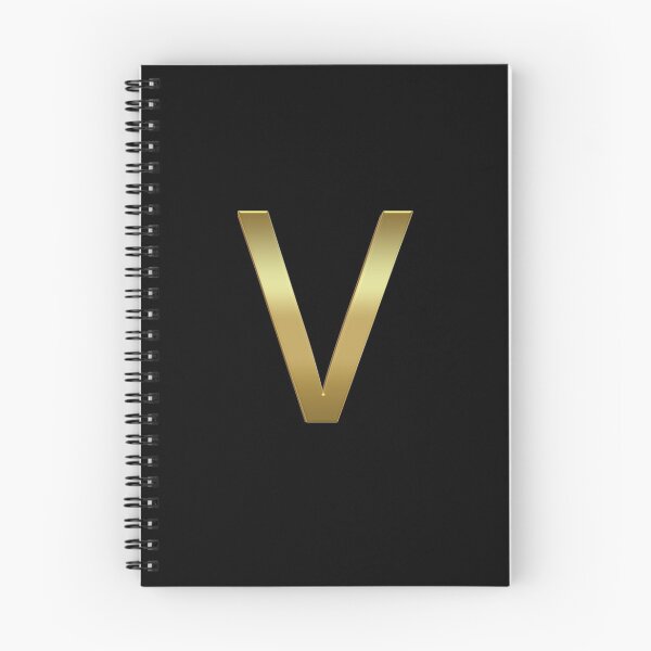 Item preview, Gold On Black Monogram Letter V | Gold Alphabet designed and sold by SerendipityNow.