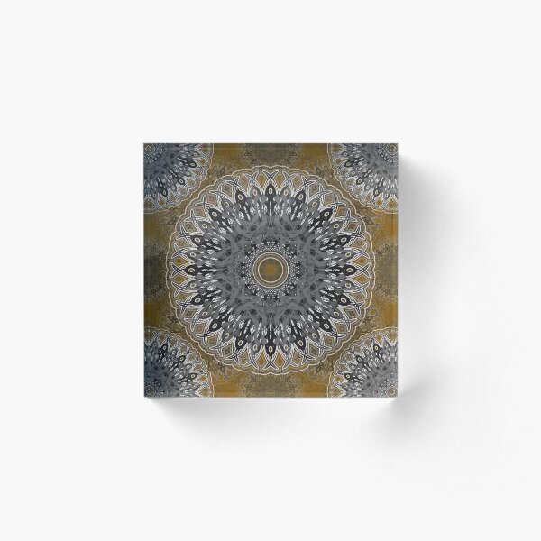 4L21 Oddflower Yellow1 Acrylic Block
