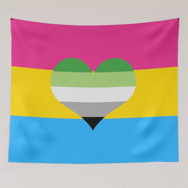 Item preview, Aromantic Pansexual Pride Flag designed and sold by DarkVulpine.