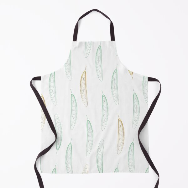 Item preview, Large Geometric Feather Pattern - Green & Gold #917 designed and sold by Natural Collective.