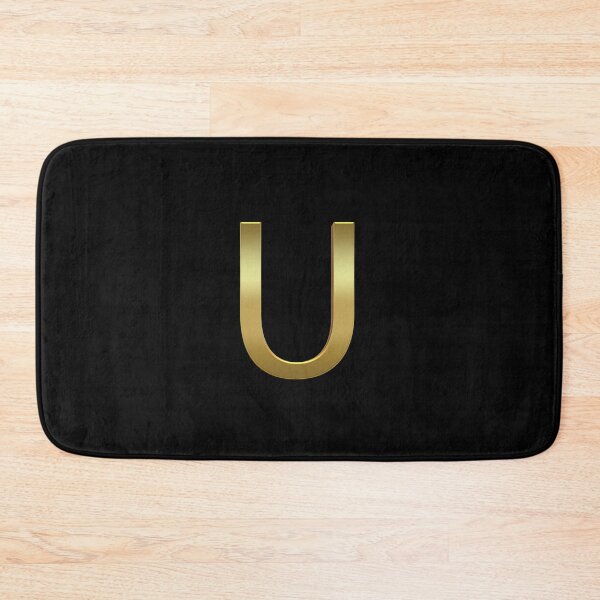 Item preview, Gold On Black Monogram Letter U | Gold Alphabet designed and sold by SerendipityNow.