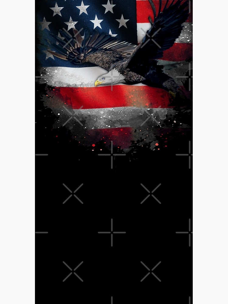 American Bald Eagle with US Flag by YouthFun