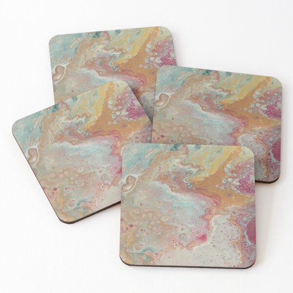 Item preview, Snowpearl Multicolor Abstract with Pink, Teal and Gold  designed and sold by InalterataArt.