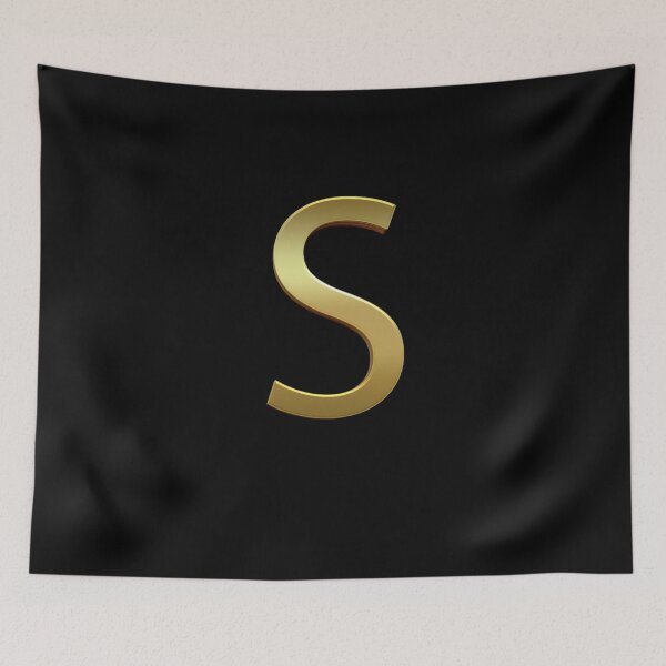 Item preview, Gold On Black Monogram Letter S | Gold Alphabet designed and sold by SerendipityNow.
