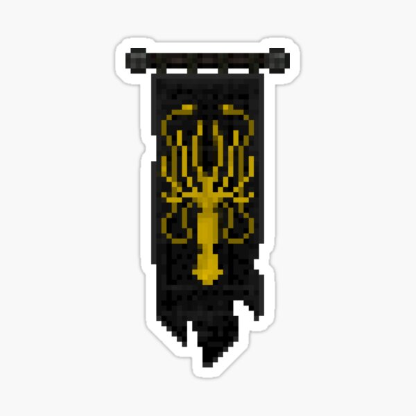WesterosCraft Kraken Pixel Art Sigil Banner Sticker