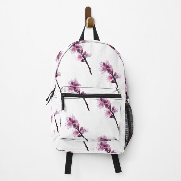 Item preview, Single peach blossom on white background designed and sold by DigiByDeb.