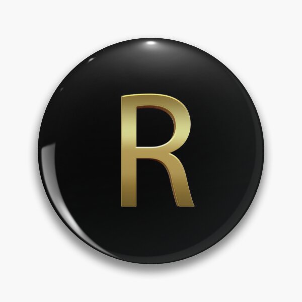 Item preview, Gold On Black Monogram Letter R | Gold Alphabet designed and sold by SerendipityNow.