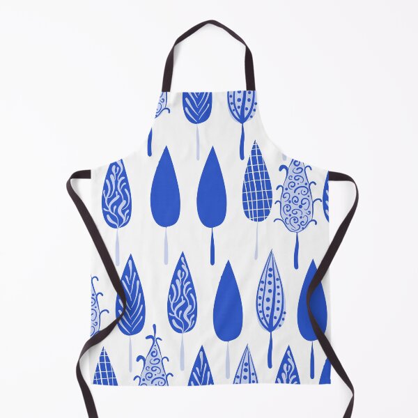 Item preview, White blue leaves designed and sold by fuzzyfox.