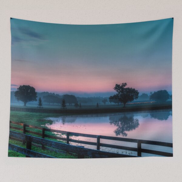 Item preview, Early morning sunrise on a Florida Horse Farm designed and sold by Steven Kight.