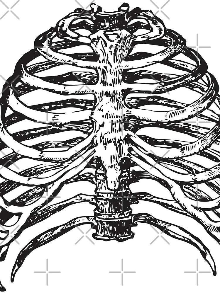 Thumbnail 3 of 3, Scarf, Skeleton Rib Cage designed and sold by HugJen.