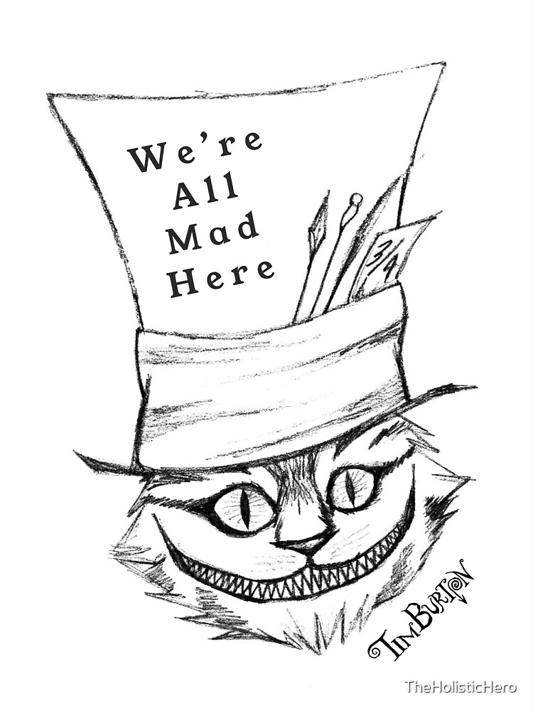 we-re-all-mad-here-cheshire-cat-sticker-by-theholistichero-redbubble