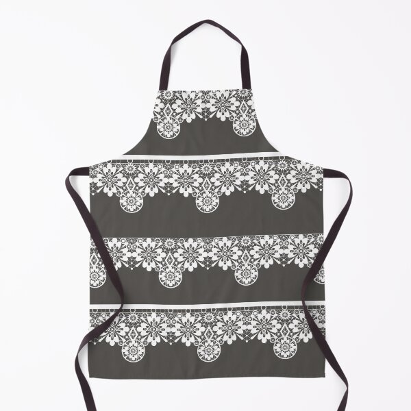 Item preview, White seamless lace pattern on gray background designed and sold by fuzzyfox.