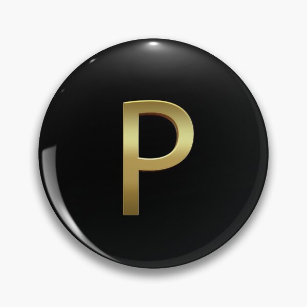 Item preview, Gold On Black Monogram Letter P | Gold Alphabet designed and sold by SerendipityNow.