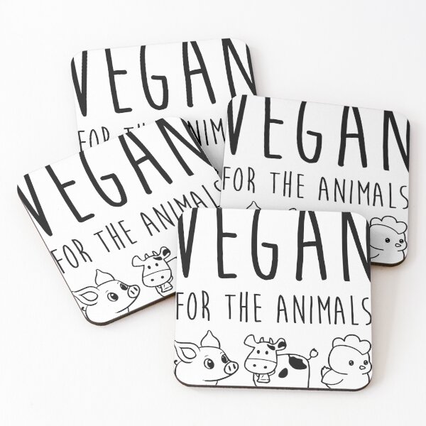 Item preview, Sweatshirt: Vegan for the Animals with Cartoon Pig, Chicken, and Cow designed and sold by MichesMerch.