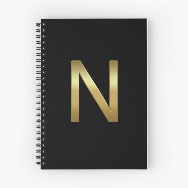 Item preview, Gold On Black Monogram Letter N | Gold Alphabet designed and sold by SerendipityNow.