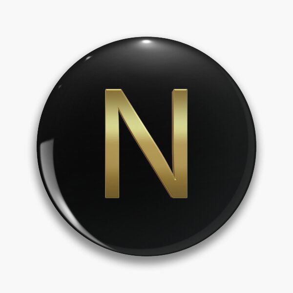 Item preview, Gold On Black Monogram Letter N | Gold Alphabet designed and sold by SerendipityNow.
