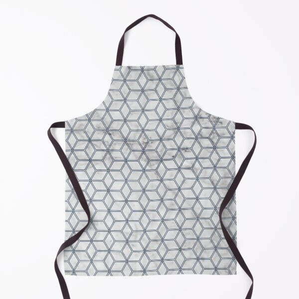 Item preview, Geometric Hive Mind Pattern - Marble & Navy #381 designed and sold by Natural Collective.