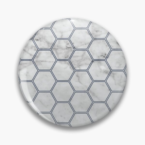 Item preview, Geometric Honeycomb Pattern - Marble & Navy #871 designed and sold by Natural Collective.