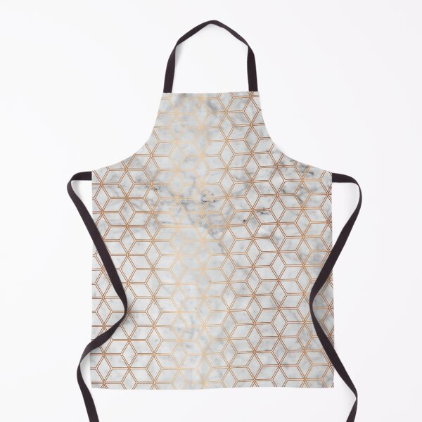 Item preview, Geometric Hive Mind Pattern - Marble & Rose Gold #789 designed and sold by Natural Collective.