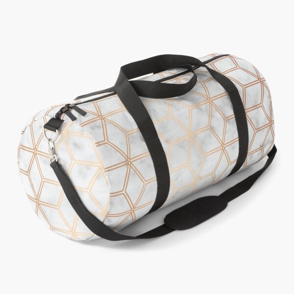 Item preview, Geometric Hive Mind Pattern - Marble & Rose Gold #789 designed and sold by Natural Collective.