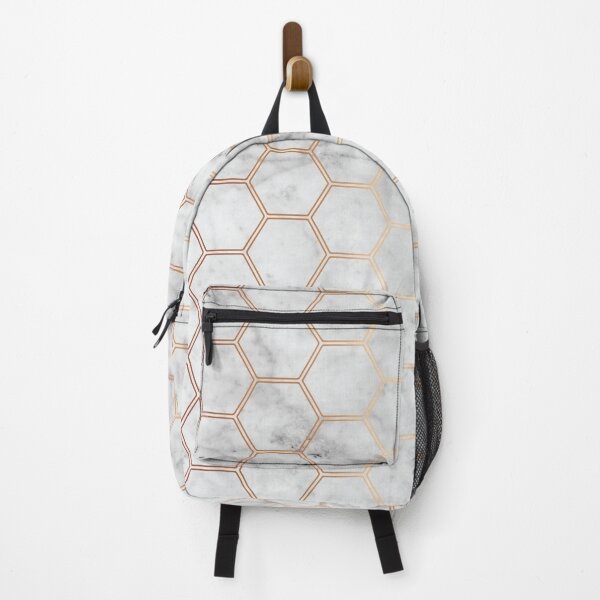 Item preview, Geometric Honeycomb Pattern - Marble & Rose Gold #358 designed and sold by Natural Collective.