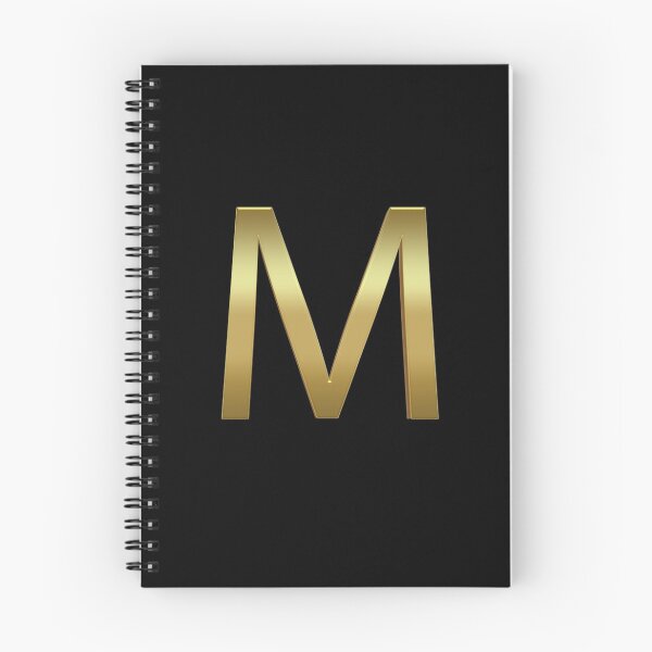 Item preview, Gold On Black Monogram Letter M | Gold Alphabet designed and sold by SerendipityNow.